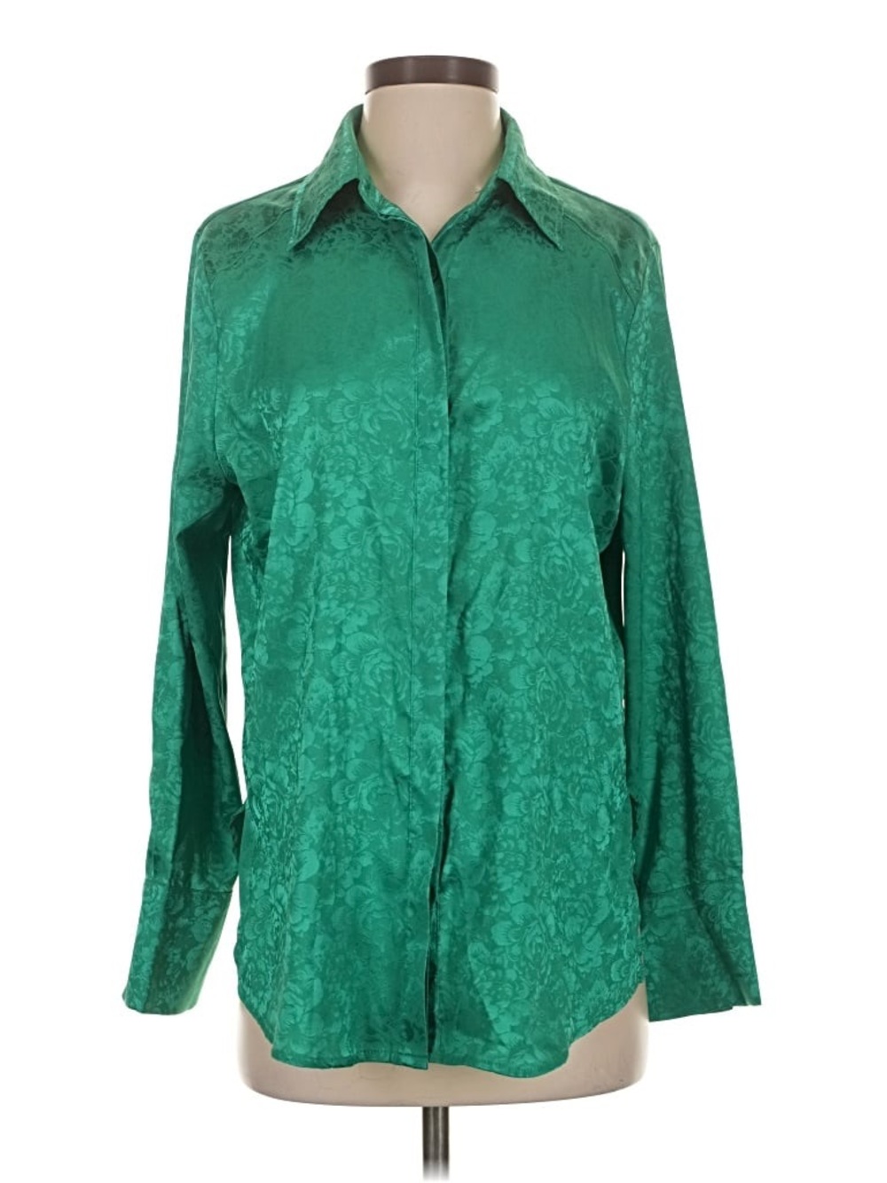 12th Tribe Teal Green Satin Blouse with Matching Bandeau - Picture 2 of 10